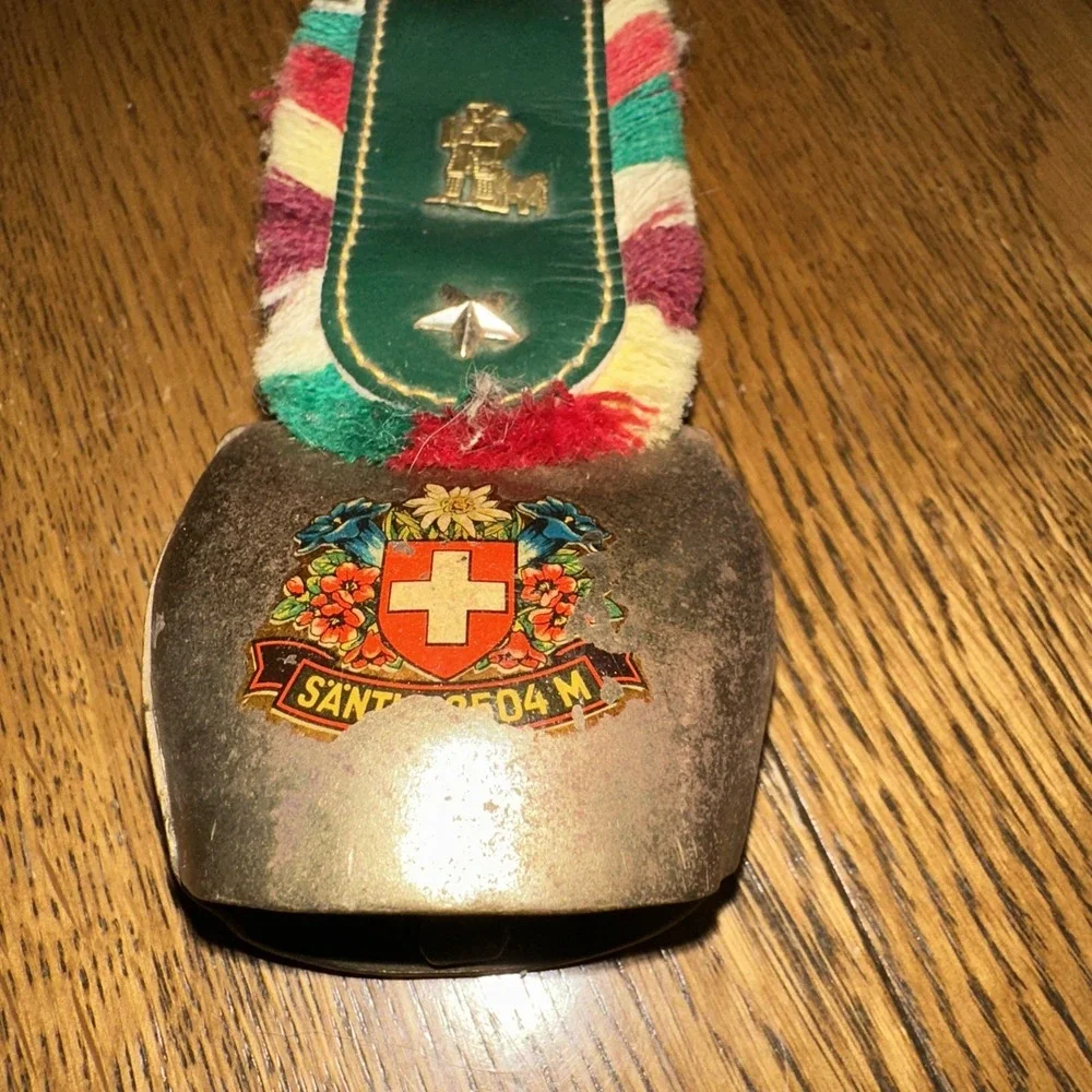 Vintage SWITZERLAND BRASS MINI COW BELL 